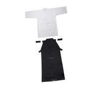 Fxzqgnh Set Uniforme Da Kendo, Judo, Uomo E Donna, Dobok, Abbigliamento, Abito Tradizionale Da Samurai, Bianco e nero, 185 cm
