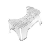 Fxzqgnh Sgabello Toilette Antiscivolo Base Stabile Materiale PET Spesso Ausilio per Evacuazione Postura Naturale Adatto a Adulti Bambini Anziani Uso Bagno Cas, Chiaro