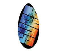 Fxzqgnh Skimboard Surfing Tavola da Legno Leggera E Robusta per Scivolare sulla Sabbia E Adatta a Tutte Le età Motivo Colorato Superficie Lis, 35inch
