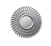 Fxzqgnh Specchio Rotondo Da Parete Specchio a Fiori Da Appendere Specchio per Il Trucco Retrò Materiale in Vetro Adatto per Camera Da Letto Soggiorno Sala Da, Argento a forma di fiore