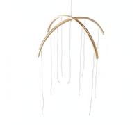 Fxzqgnh Supporto Giostrina Culla Bambù Naturale Arco Mobile Culla Educativo Arredo Neonati per Camera Del Bebè, Accessorio Curvo In Bambù