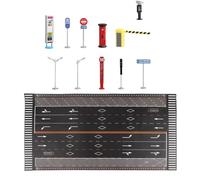 Fxzqgnh Tappetino da Gioco per Parcheggio di Grandi Dimensioni in 1:64, Tappetino da Gioco da Tavolo, Layout di Simulazione Antiscivolo, Esposizione di, B