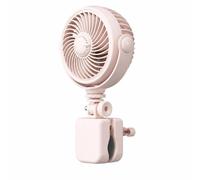 Fxzqgnh Ventilatore a Clip Silenzioso Ventilatore con Clip Regolabile per Scrivania, Rosa