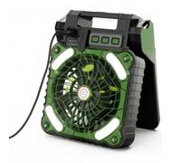 Fxzqgnh Ventilatore Solare Portatile Ricaricabile Ventilatore con Pannelli Solari USB C per Campeggiatori, Verde Militare