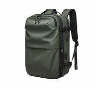 Fxzqgnh Zaino da Viaggio con Compressione Grande Capacità Zaino con Compressione Sottovuoto Design Ergonomico per Uomini, Pendolarismo, Ufficio, Verde, Verde Militare, 19 Pollici