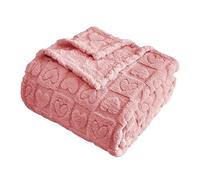 FY FIBER HOUSE Coperte in flanella con cuore a scacchi, morbide e calde per regali per amanti della mamma e del papà, lavabile, leggera coperta pelosa per divano, letto, ufficio, tutte le stagioni