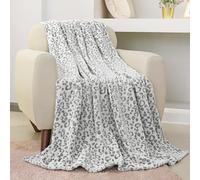 FY FIBER HOUSE Coperte in Pile di Flanella, morbide Coperte morbide e morbide, Coperta per Divano in Microfibra Leggera e Accogliente/Coperta per Divano per Adulti, 130x150cm, Leopardo Grigio