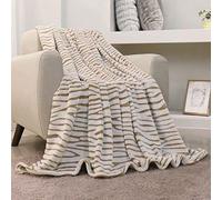 FY FIBER HOUSE Coperte in Pile di Flanella, morbide Coperte morbide e morbide, Coperta per Divano in Microfibra Leggera e Accogliente/Coperta per Divano per Adulti, 130x150cm, Zebra Marrone