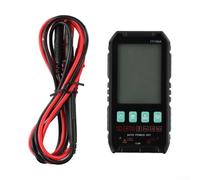 FY106A Multimetro digitale 600V/4A AC/DC con True RMS, rilevamento live NCV, auto/manuale, retroilluminazione LCD e torcia, memorizzazione dati, per elettricisti e fai da te, nero