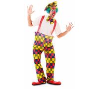 Fyasa 896740 costume da pagliaccio, arcobaleno, grande