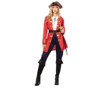 FYASA - Costume da capitano pirata da donna, XL
