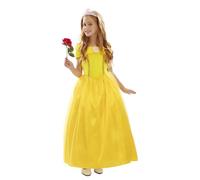FYASA - Costume da principessa gialla per bambina Taglia 5-6 anni