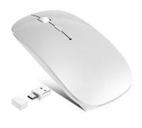 FYBC Mouse wireless Bluetooth per MacBook Air/Pro Mac Laptop Pad PC, mouse ottico ricaricabile silenzioso con mouse jiggler Mover 4 modalità interruttore Bluetooth 5.2/3.0 e ricevitore USB A/tipo C