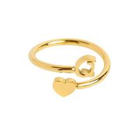 Fycakly Anelli aperti per donne ragazze a mia nipote anello a cuore iniziale delicato 26 lettere anello cuore gioielli moda accessori popolari anelli elastici, Misura unica, Metallo
