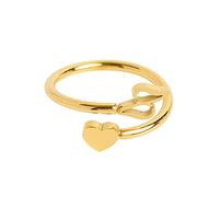 Fycakly Anelli aperti per donne ragazze a mia nipote anello a cuore iniziale delicato 26 lettere anello cuore gioielli moda accessori popolari anelli elastici, Misura unica, Metallo