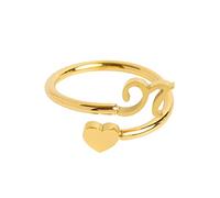 Fycakly Anelli aperti per donne ragazze a mia nipote anello a cuore iniziale delicato 26 lettere anello cuore gioielli moda accessori popolari anelli elastici, Misura unica, Metallo