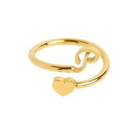 Fycakly Anelli aperti per donne ragazze a mia nipote anello a cuore iniziale delicato 26 lettere anello cuore gioielli moda accessori popolari anelli elastici, Misura unica, Metallo