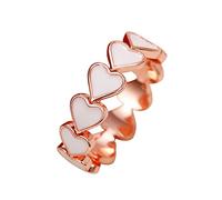 Fycakly Anello da donna Le donne di nozze dell'anello dei gioielli di disegno del cuore modo commemorano gli anelli del regalo fidanzamento