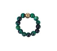 Fycakly Anello Donna Argento Anelli di cristallo per le donne Ragazze Corda elastica impilabile Perline Anelli Pietre preziose naturali per gioielli con