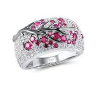Fycakly Anello Donna Argento Anelli di gioielli da donna Anelli adatti alla maggior parte delle donne squisiti per San di compleanno Anello