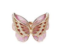 Fycakly Anello in Argento Anello da donna con farfalla, anelli di fidanzamento, anelli di dichiarazione per tutte le donne, regali festa