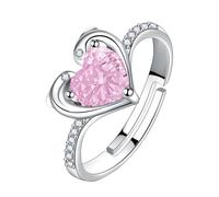 Fycakly Anello in argento Anello Promessa Di Diamanti Naturali In Argento Oro Solido Per Le Donne Ragazze Birthstone Gioielli Regalo Per Il Suo Anniversario Di Matrimonio