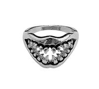 Fycakly Anello in argento e pericoloso Il nostro anello a mascella è l'aggiunta perfetta alla collezione di gioielli di qualsiasi amante 'oceano!