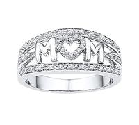 Fycakly Anello in Argento Lettera a forma di cuore nuovo anello colore separazione anelli d'amore