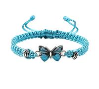 Fycakly Bracciale a catena regolabile per le donne Body dimagrante braccialetto rivelatore termocromico cambia colore ciondolo cuore rilevamento rilevamento della temperatura vetro perline catena