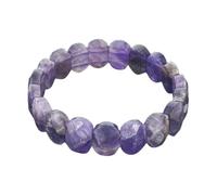 Fycakly Bracciale Donna Bracciale con ciondoli di cristallo, abbagliante e regolabile, ideale per gli amanti della moda e per regali unici! (Purple, 15cm)