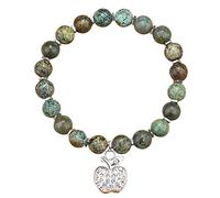 Fycakly Braccialetto elasticizzato per festa del 4 luglio, set di braccialetti per il giorno dell'indipendenza in morbida ceramica con perline braccialetto stretch bandiera stella che si scontrano