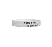 Fycakly Gioielli Festa Della Mamma Dio è il primo braccialetto Io sono il secondo braccialetto di gomma Bracciale Bracciale motivazionale da uomo e da donna (D, One Size)