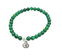 Fycakly Perline Bracciale con ciondolo Perline di preghiera musulmana Islam braccialetto 33 Perline 6mm Tasbeeh Gioielli per donna (Green, One Size)