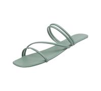 Fycakly Scarpe Ortopediche Donna Estive Sandali estivi da donna con design a due cinturini per uscite casual - Ciabatte piatte con punta aperta per comfort e stile quotidiano (Green, 35)