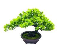 Fycooler Pianta da Interno Finta,Bonsai Artificiali,Piccola Piantina da Scrivania,Piante Artificiali Bonsaï in Vaso-Naturale Piante Finte Casa Decorazione per Balcone,Giardino,Ufficio Ornamenti