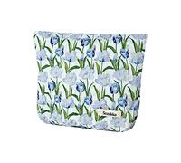 Fycyko Borsa cosmetica da viaggio, con tulipano, motivo floreale stampato, borsa per il trucco, multifunzionale, borsa da toilette portatile, borsa da toilette per donna, Blu, Trousse per cosmetici