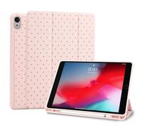 Fycyko Compatibile con iPad (A16) 11a generazione 11 pollici 2025, custodia sottile con supporto per iPad 10a 10,9 pollici 2022 con portapenne, custodia protettiva dal design estetico elegante, rosa