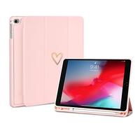Fycyko Compatibile con iPad da 9,7 pollici, iPad 6/5a generazione 2018/2017, custodia con portapenne, motivo a cuore, per donne e ragazze