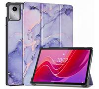 Fycyko Custodia per Lenovo Tab M11, accessorio per Lenovo Tab M11 2024, con supporto Trifold, antigraffio e antiurto, splendido motivo, custodia protettiva in marmo viola