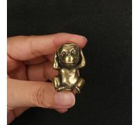 FYDCYHM Statua di scimmia in bronzo antico con accenti dorati, decorazione per meditazione zen per soggiorno, spa o centro yoga (3,5 cm, 3)