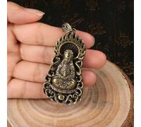 FYDCYHM Statua In Bronzo Di Guanyin Arredamento Moderno Del Soggiorno Steampunk, Apertura Del Dialogo Del Collezionista D'arte Unico(7cm, 1)
