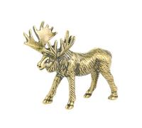 FYDCYHM Statua In Bronzo Di Miru Deer Arredamento Moderno Del Soggiorno Steampunk, Anello Di Apertura Dell'argomento Del Collezionista D'arte Unico(4.3cm, 1)