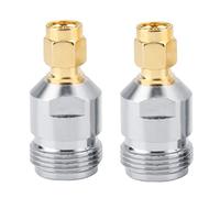 Fydun 2pcs Tipo N Female SMA Maschio RF Convertitore Adattatore Coassiale Adattatore per Connessione RF