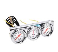 Fydun Amperometro Temperatura Acqua Pressione Olio Set Triplo Calibro da 2 | Kit Manometro Triplo per Auto 12V, Set Manometro Amperometro Temperatura Acqua Pressione Olio 52mm