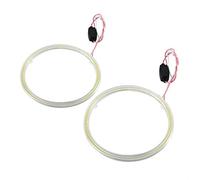 Fydun Angel Eyes, 1 Paio COB Occhi Faro LED Auto Fari ad Anelli Halo Angel Eye Fari COB Chips Luce Bianca 12V per Auto Moto(120mm)