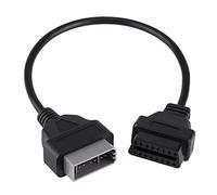 Fydun Cavo Adattatore OBD2, 4 Pin a 16 Pin Cavo Diagnostico Auto OBD II Cavo di Prolunga Flessibile Connettore Adattatore del Cavo Dello Scanner