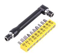 Fydun Chiave A Cricchetto 1/4 Pollici, Doppia Testa, Manico Ergonomico, Include 10 Inserti, Utensile Versatile per Falegnameria, Meccanici, Officina e Casa