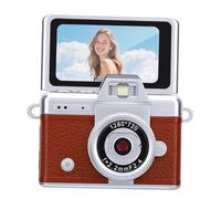 Fydun Fotocamera Portachiavi per Studenti e Adolescenti, Fotocamera Digitale retrò HD 720P con Schermo Ribaltabile per la Scuola di Viaggio (BROWN)