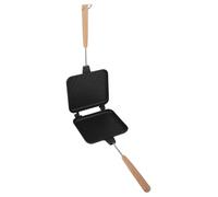 Fydun Padella Antiaderente a Doppio Lato per Fornelli a Gas e a Induzione - Versatile Macchina per in Alluminio con Manici in Legno Massiccio