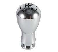 Fydun Pomello Cambio Universale, 5 Marce Manopola Cambio per Auto Manuale/Automatico Pomello Leva Cambio Testa del Pomello del Cambio Montato su Diametro 8mm/10mm/12mm(Argento)